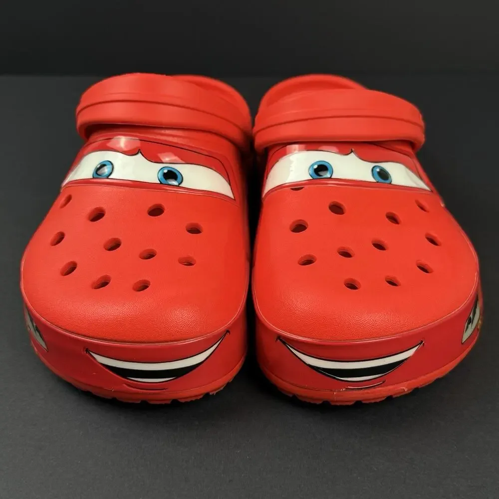 Crocs Disney Pixar Cars Lightning McQueen Clogs Men 6 Women 8 NEW No Box Red Fun